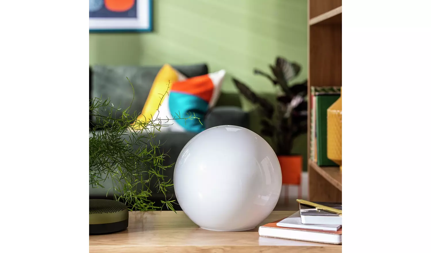 Habitat Caliban Globe Table Lamp - White