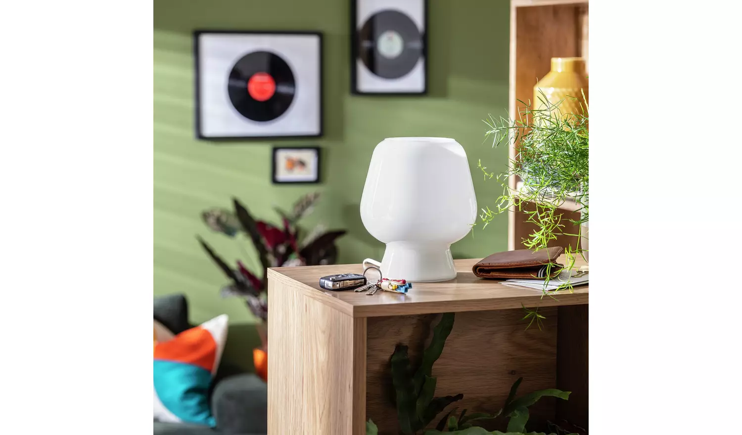 Habitat Lucetta Glass Table Lamp - White