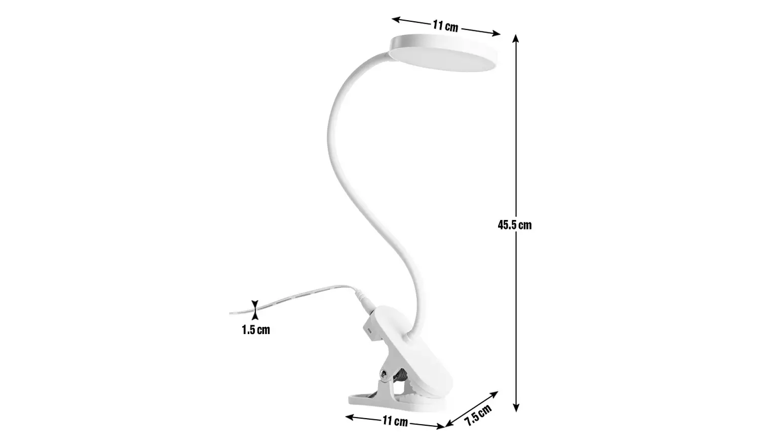 Habitat Mopsa Clip Lamp - White