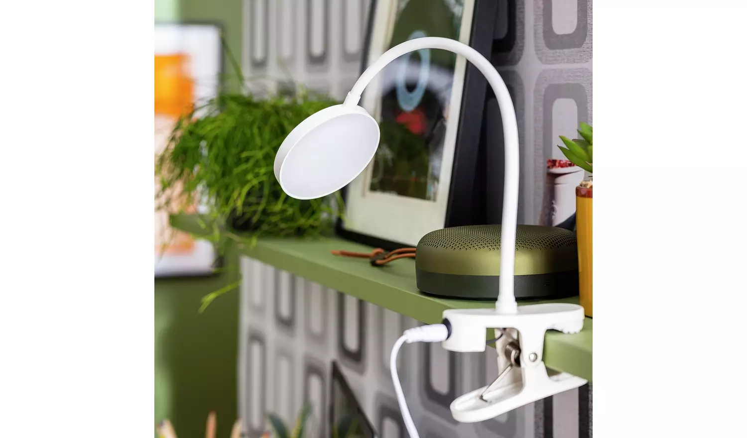 Habitat Mopsa Clip Lamp - White