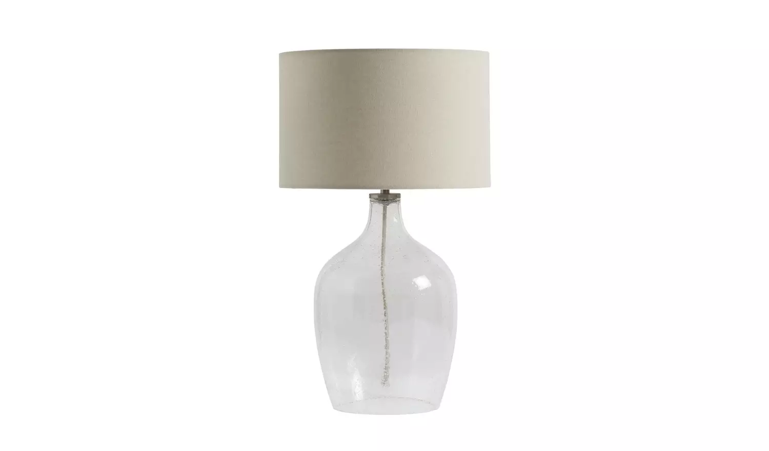 Habitat Abas Glass Table Lamp - Clear & Cream