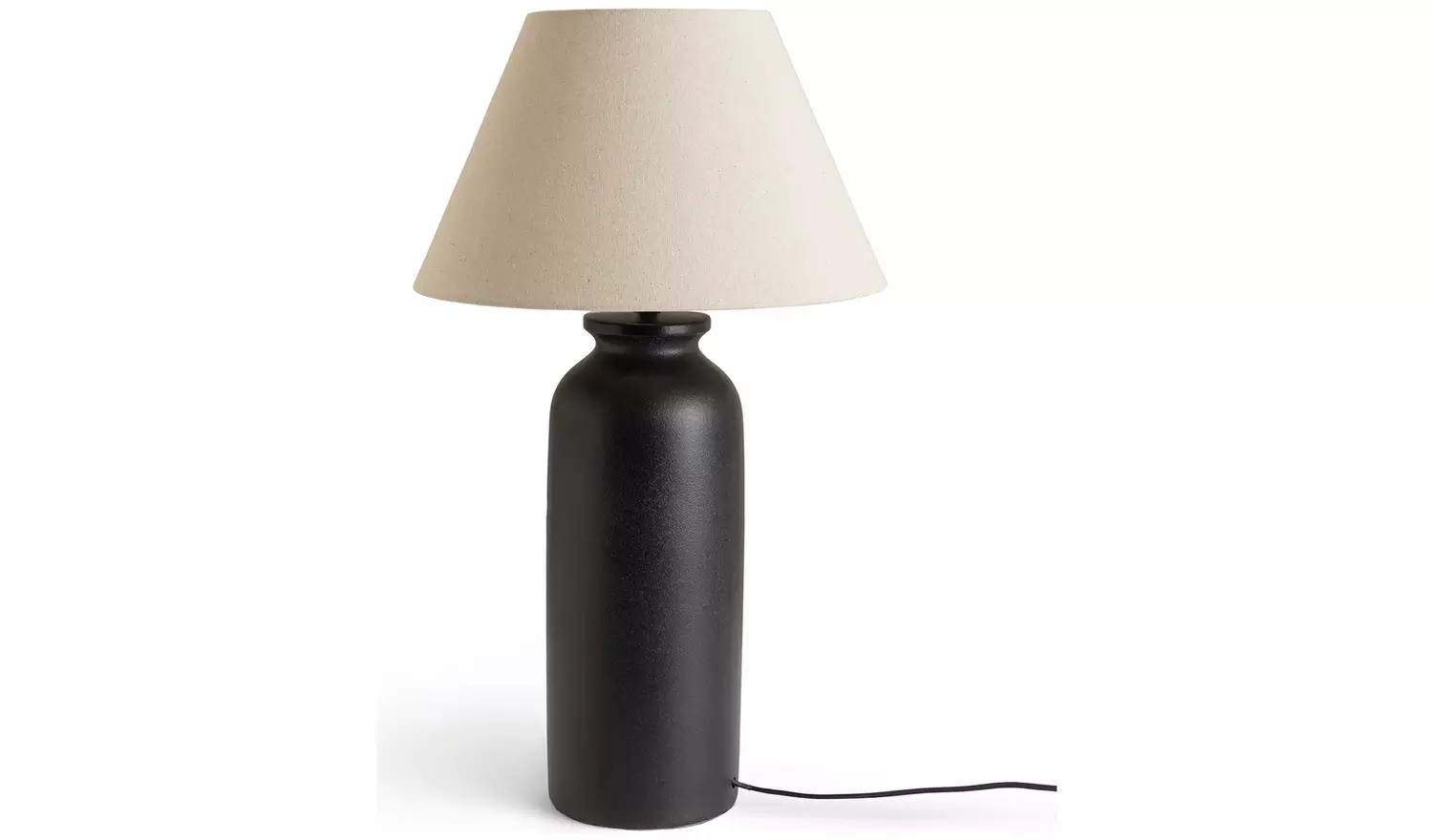 Habitat Hashi 70cm Ceramic Table Lamp - Black & Beige