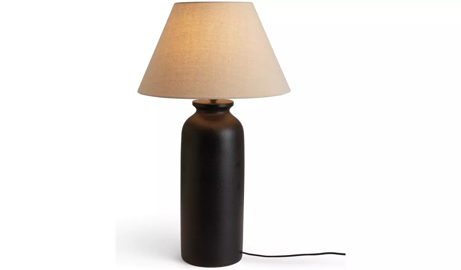 Habitat Hashi 70cm Ceramic Table Lamp - Black & Beige