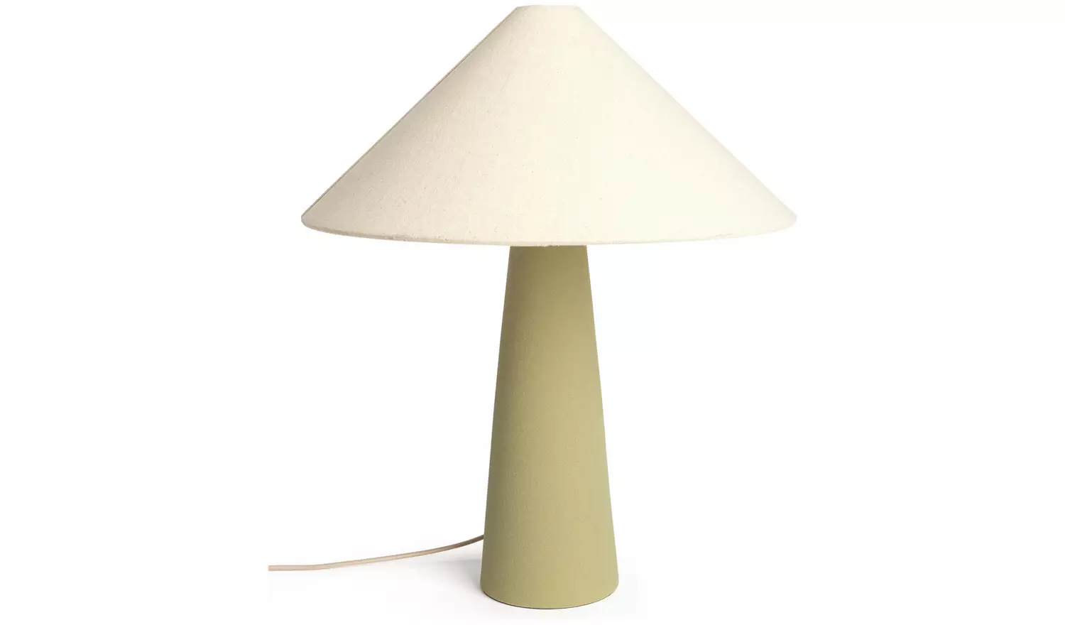 Habitat Conical Ceramic Table Lamp - Olive & Beige
