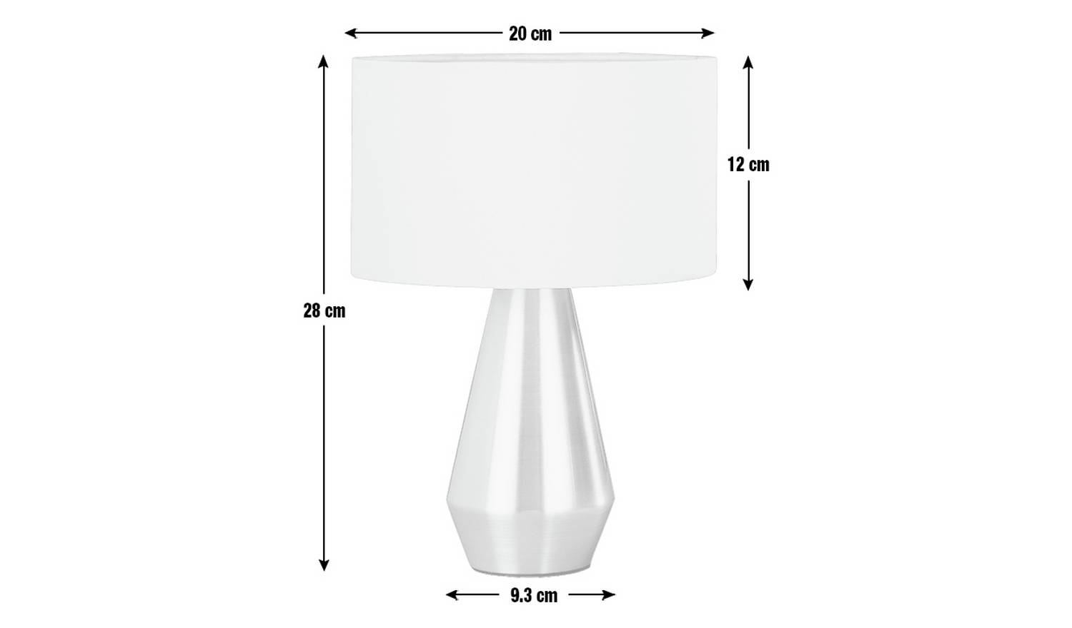 Habitat Maya Pair of Touch Table Lamps - Grey