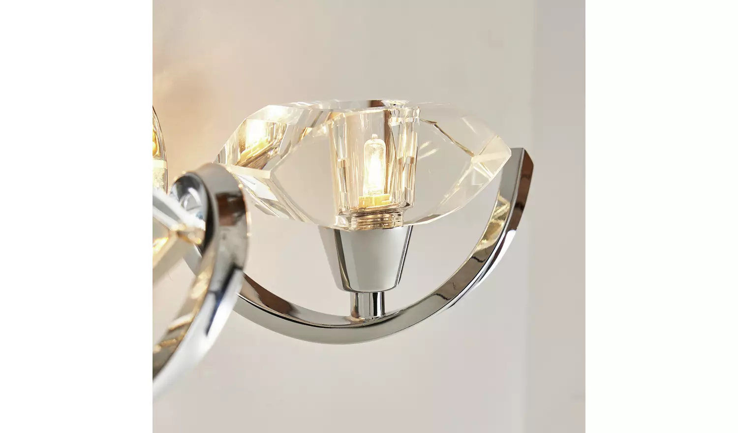 BHS Scorpio Glass Wall Light - Silver