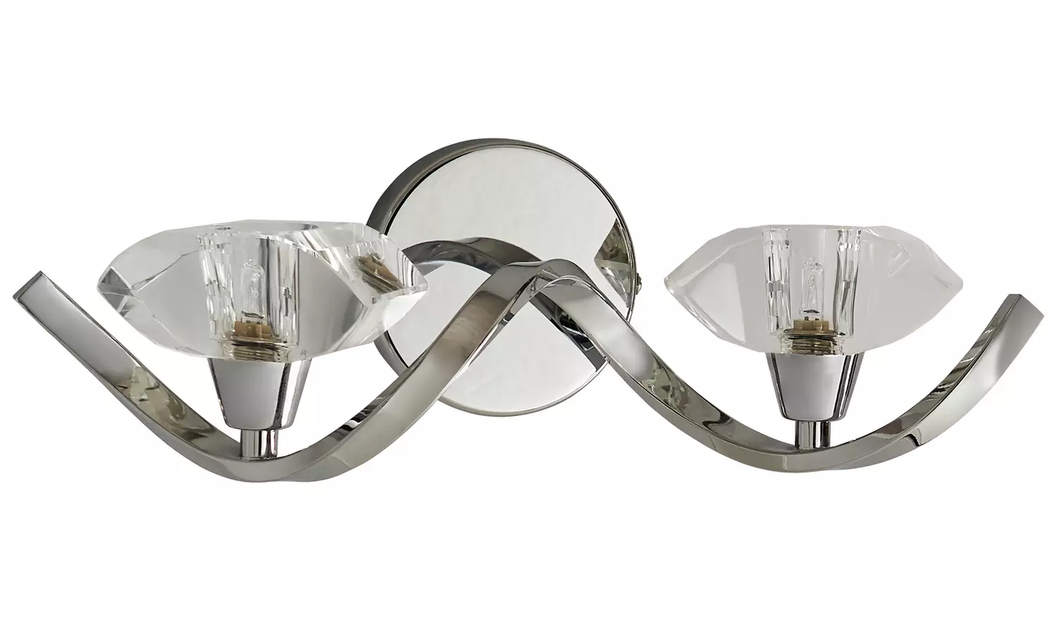 BHS Scorpio Glass Wall Light - Silver