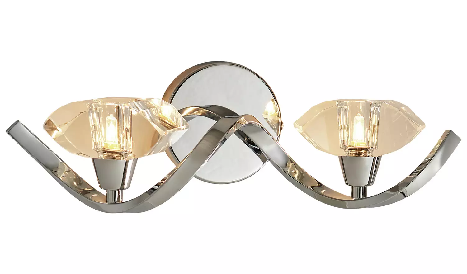 BHS Scorpio Glass Wall Light - Silver