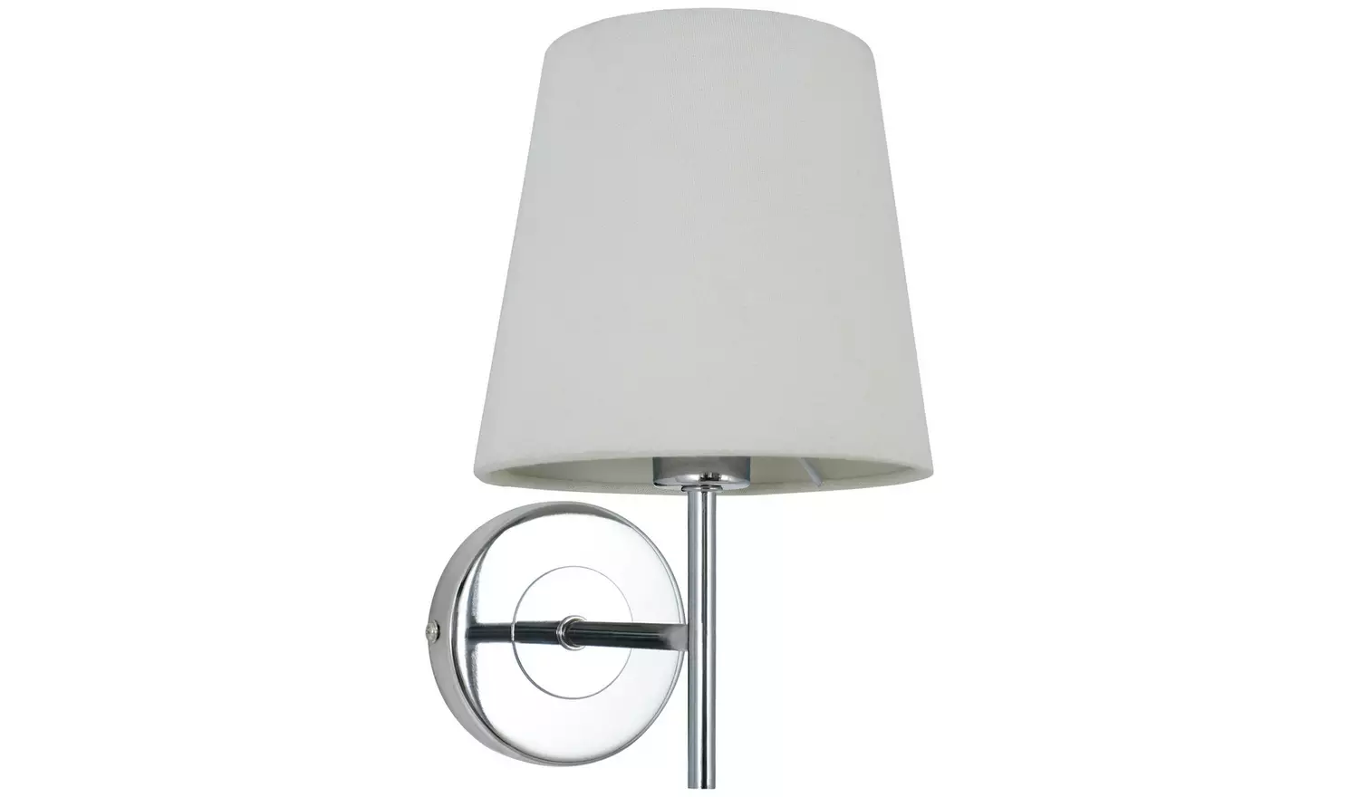 BHS Louisa Metal Wall Light - Chrome & Natural