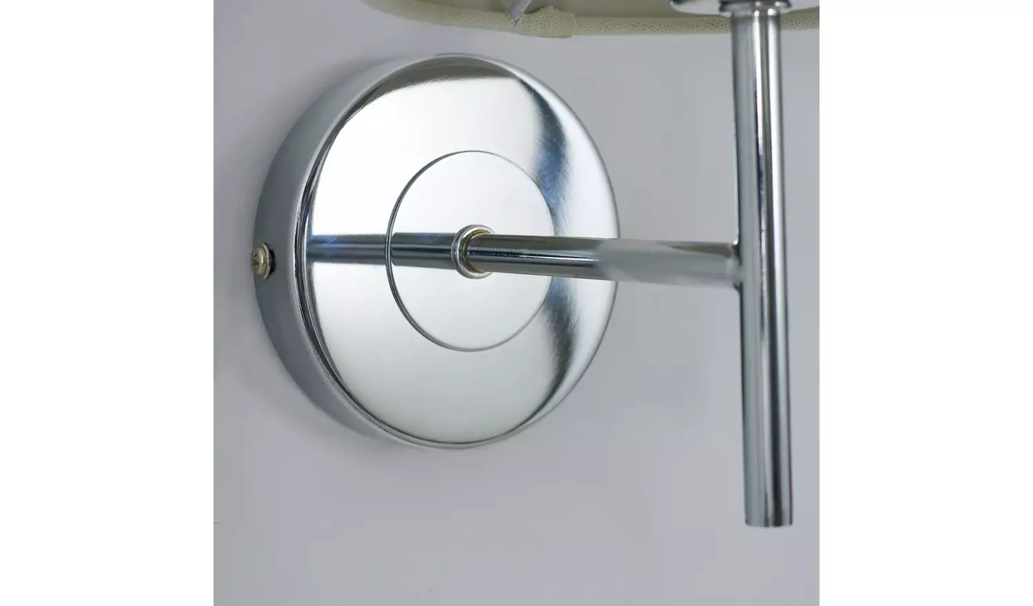 BHS Louisa Metal Wall Light - Chrome & Natural