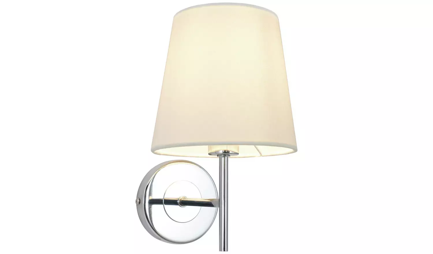 BHS Louisa Metal Wall Light - Chrome & Natural