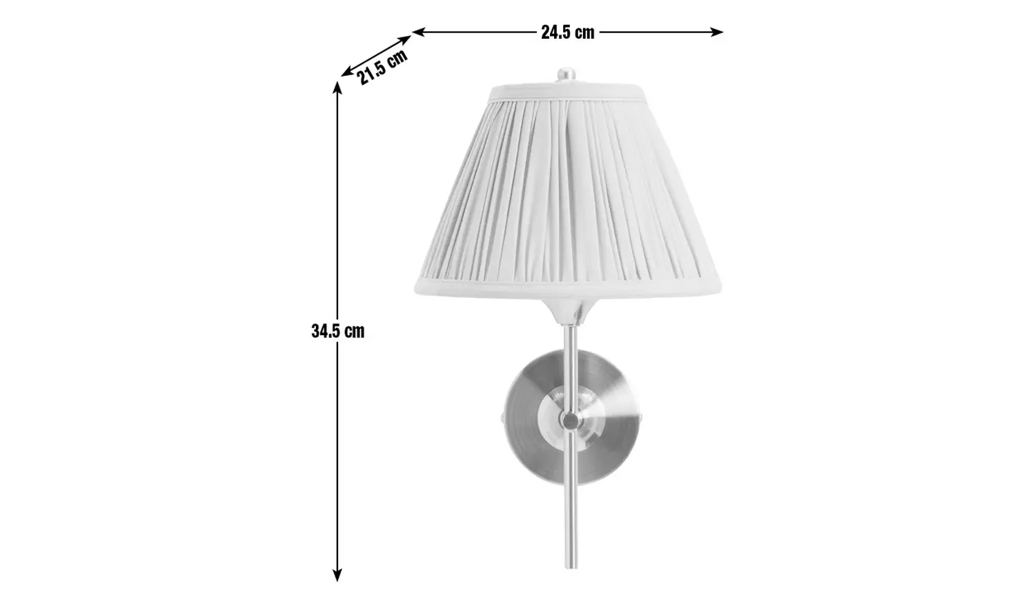 Argos Home Pleated Shade Metal Wall Light - Satin Brass
