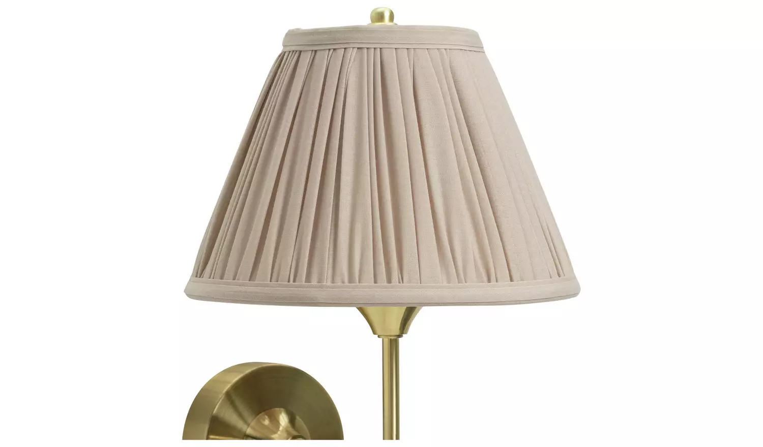 Argos Home Pleated Shade Metal Wall Light - Satin Brass