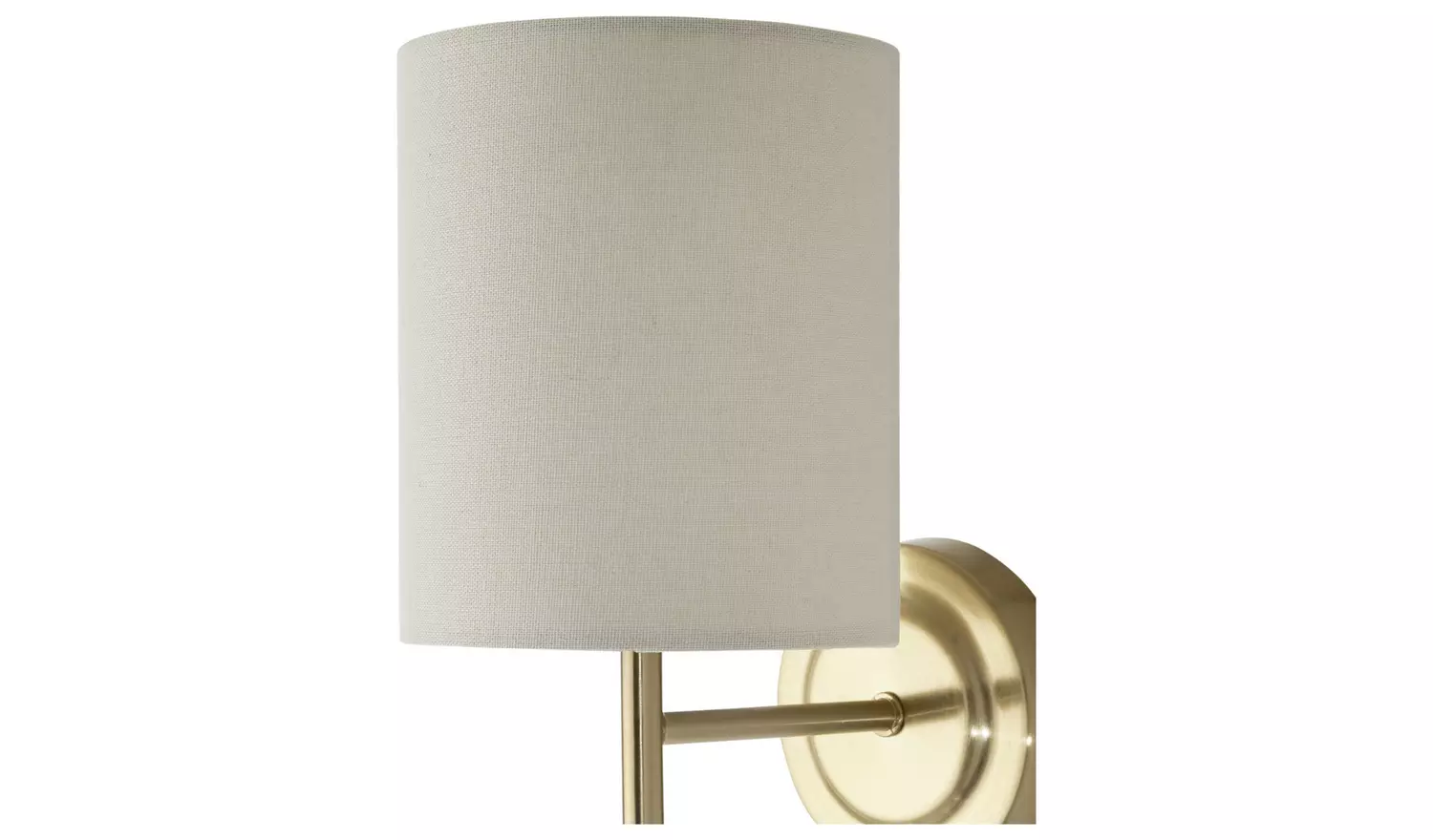 Argos Home Candelabra Steel Wall Light -Brass & Natural