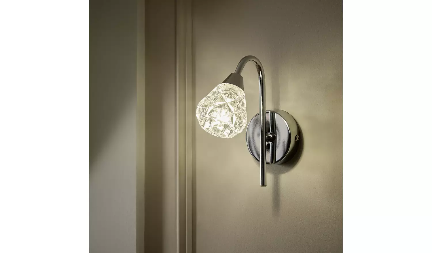 Argos Home Dico Fixed Neck Wall Light - Chrome
