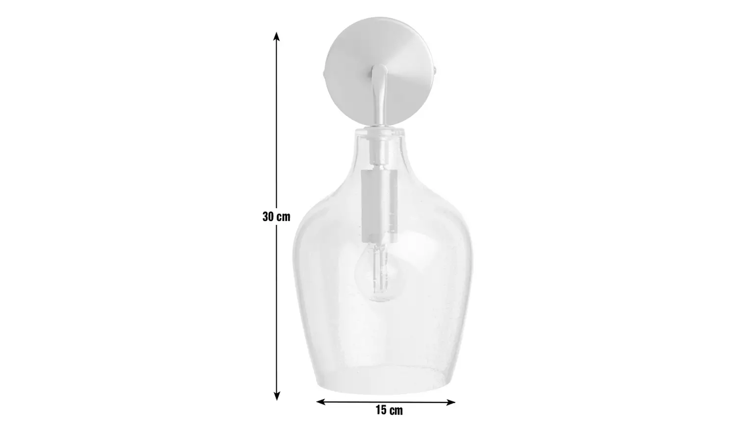 Habitat Abas Glass Wall Light - Brass