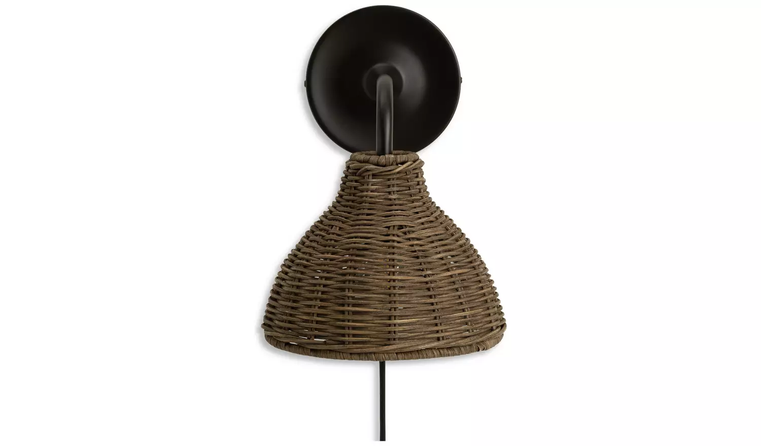 Habitat Wicker Pear Plug in Wall Light - Natural