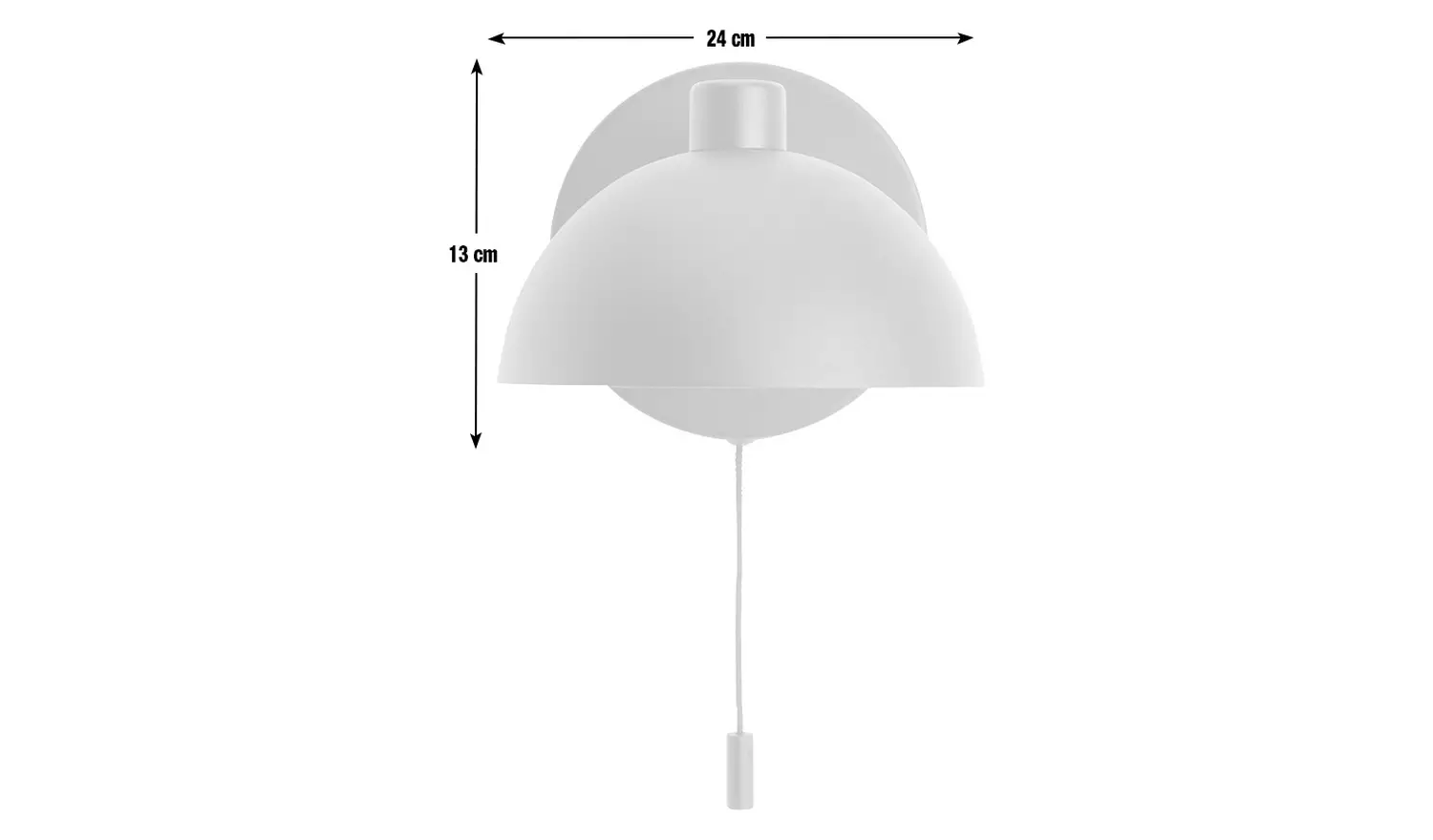 Habitat Mushroom Steel Wall Light - Black