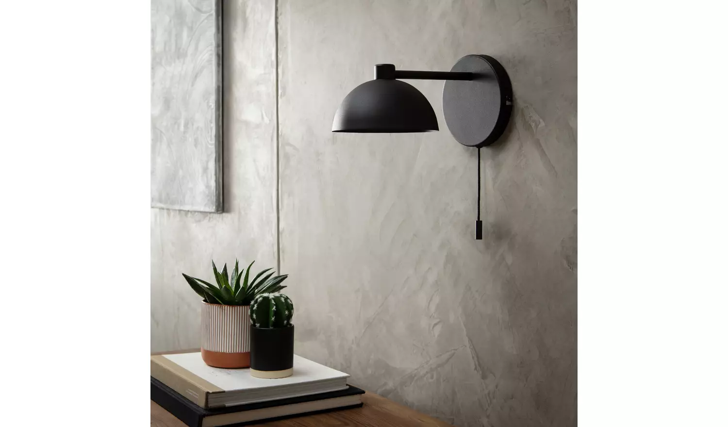 Habitat Mushroom Steel Wall Light - Black