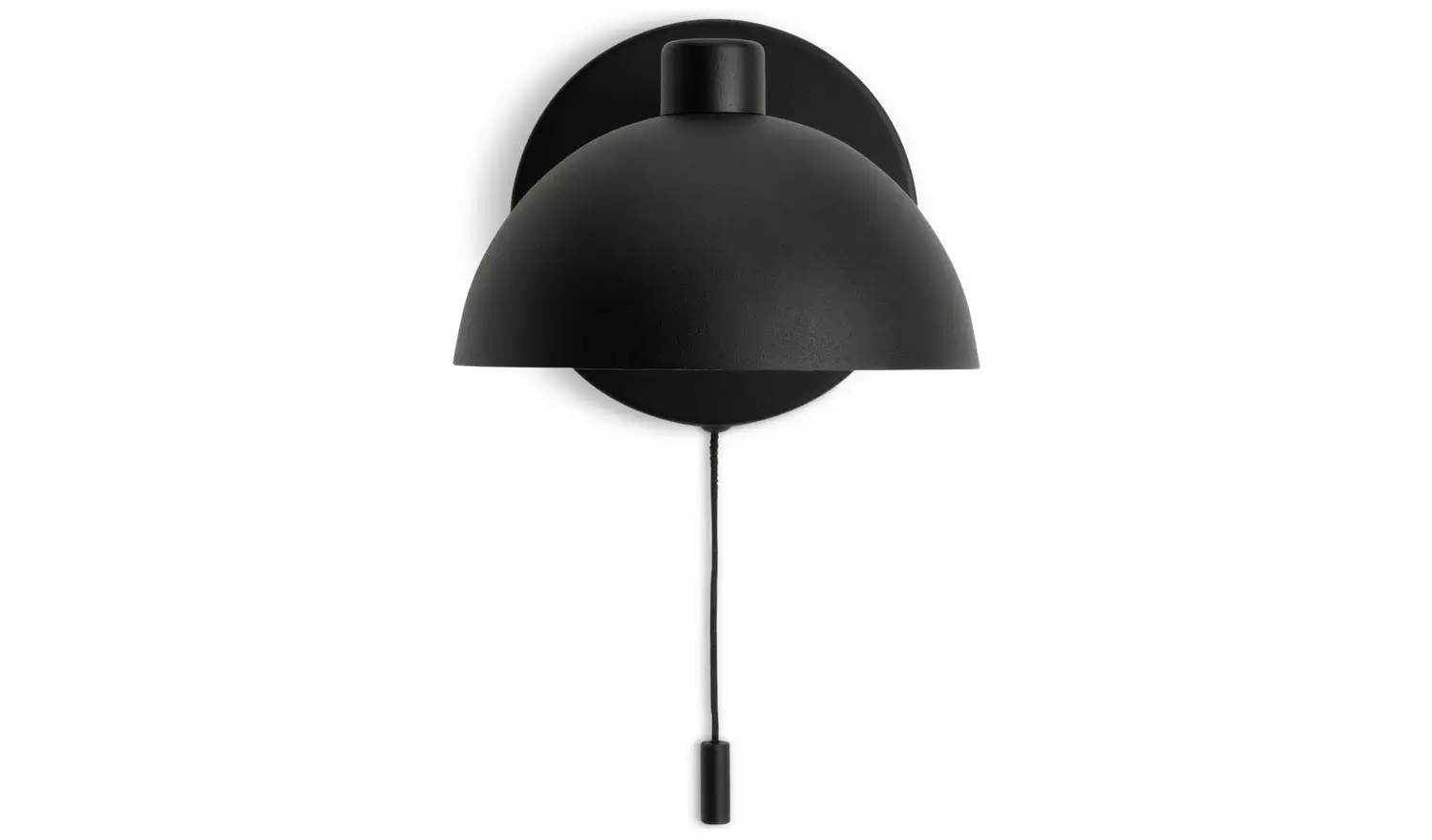 Habitat Mushroom Steel Wall Light - Black