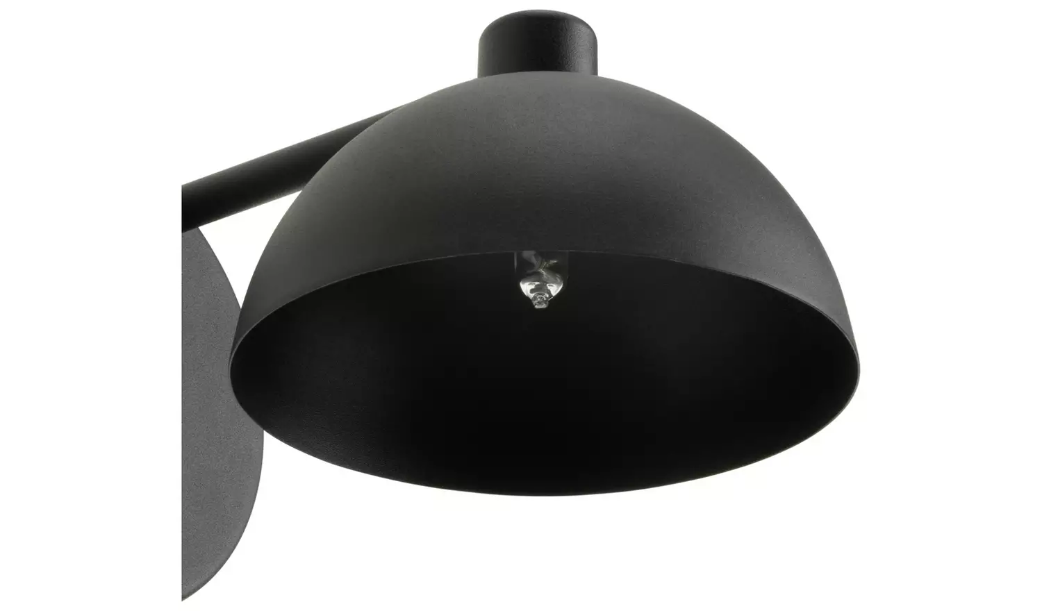 Habitat Mushroom Steel Wall Light - Black