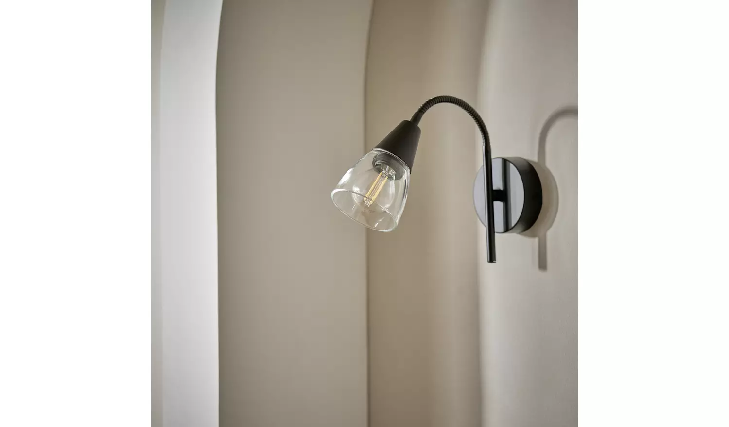 Argos Home Curico Glass Wall Light - Black