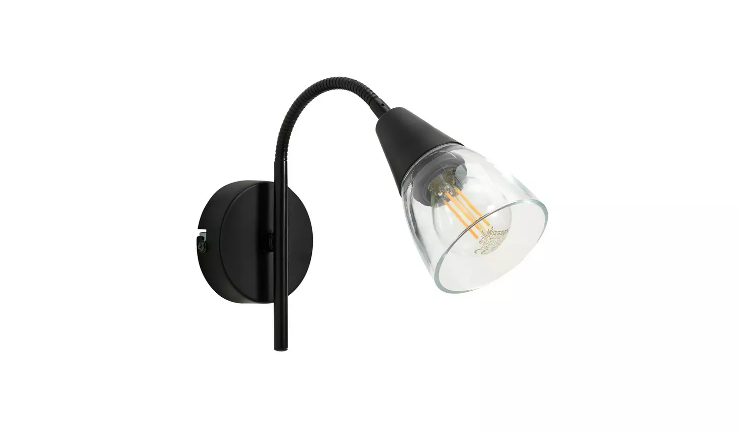 Argos Home Curico Glass Wall Light - Black