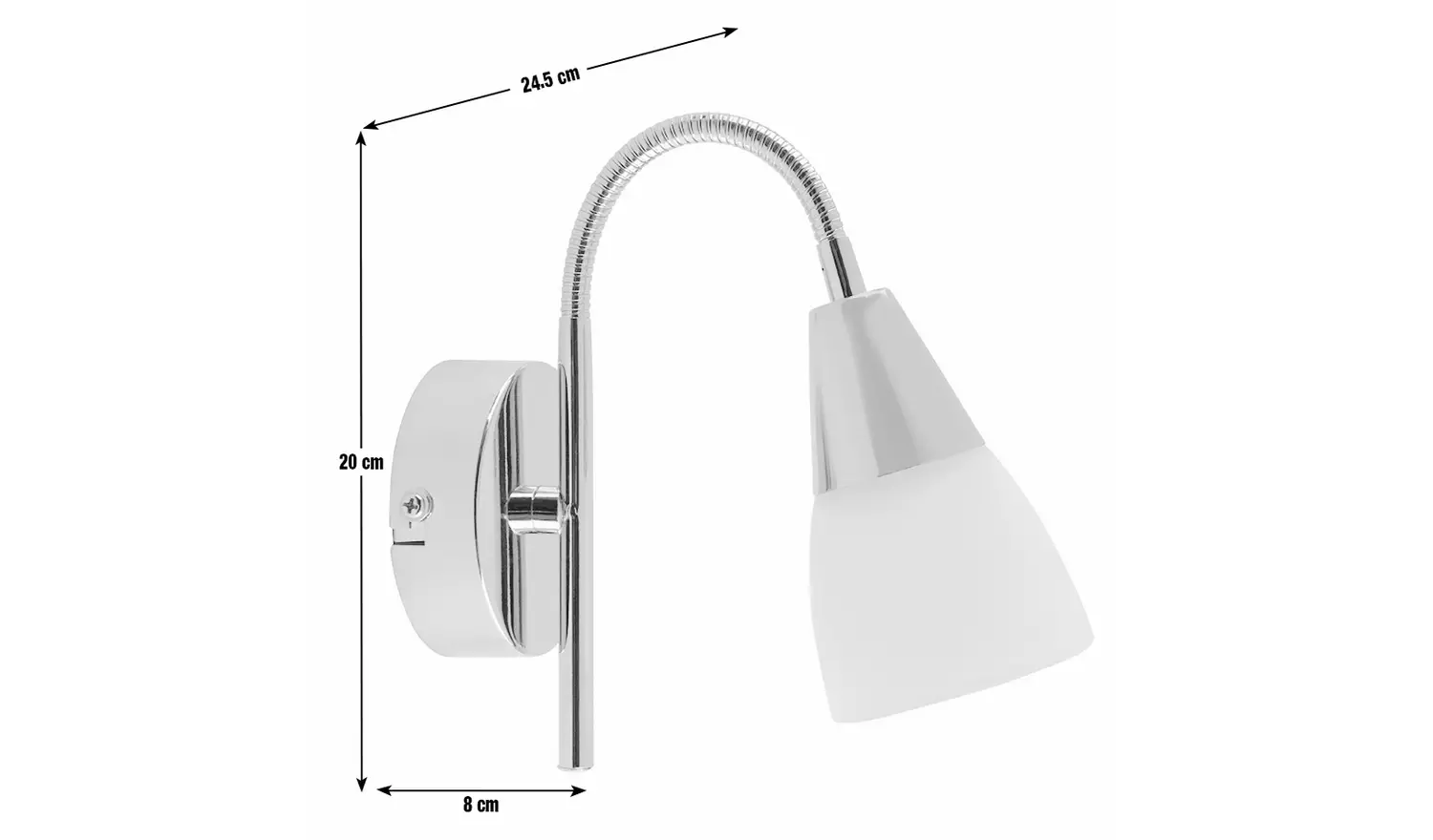 Argos Home Curico Glass Wall Light - Chrome & White