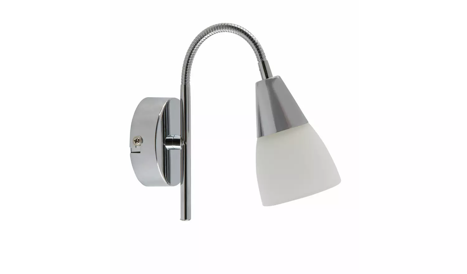 Argos Home Curico Glass Wall Light - Chrome & White