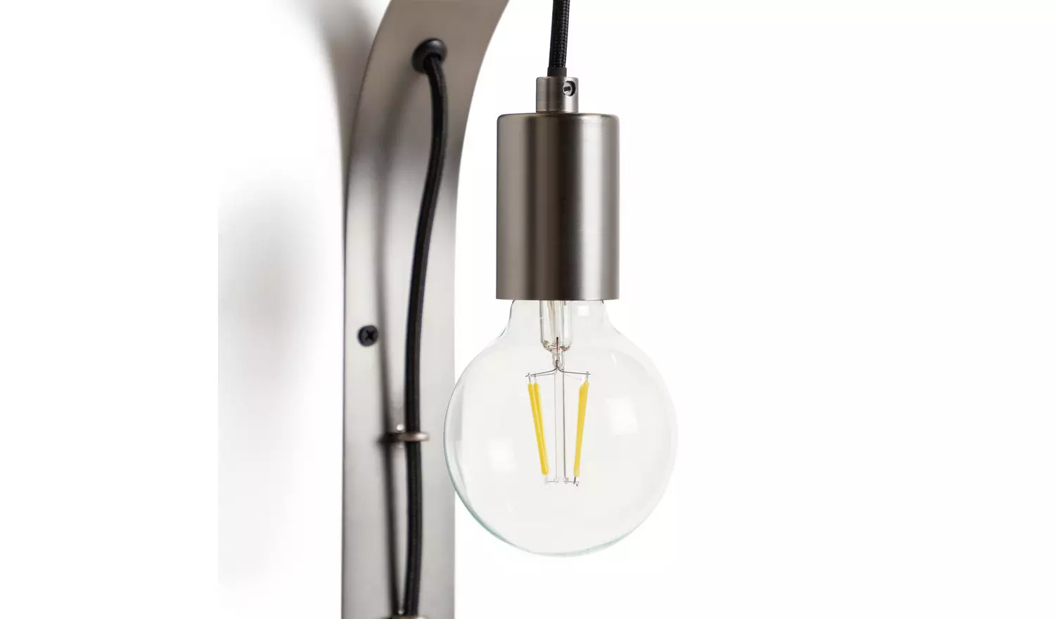 Argos Home Industrial Plug-In Wall Light - Pewter