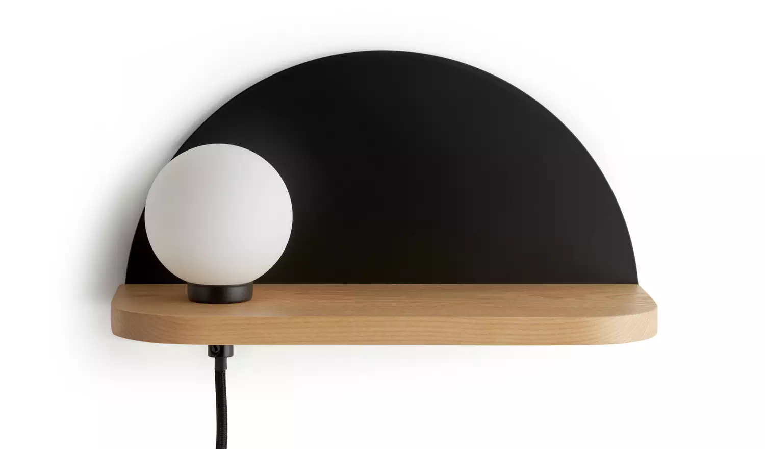 Habitat Serpens Shelf Wall Lamp - Opal & Ash