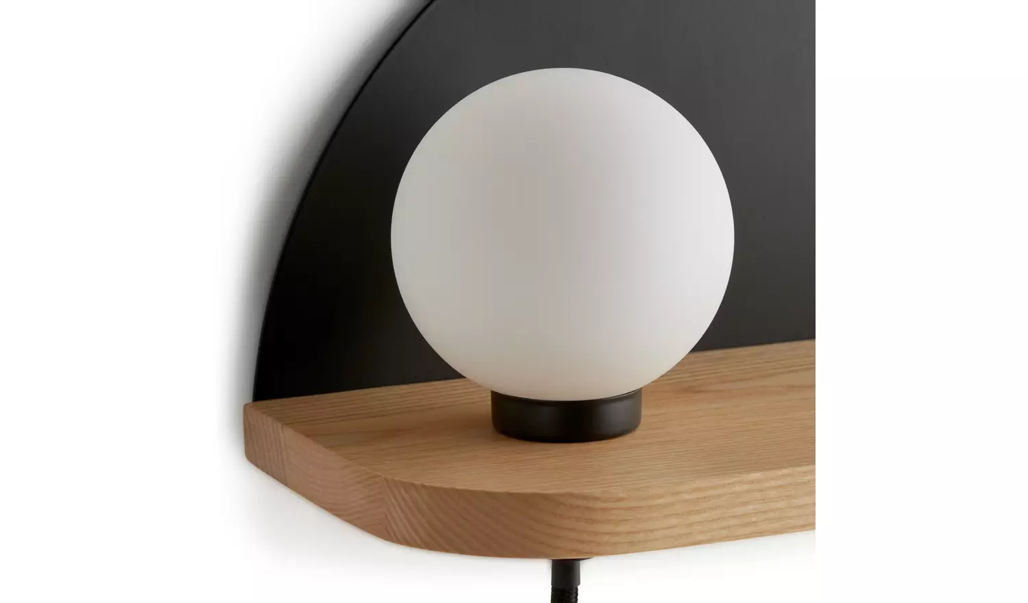 Habitat Serpens Shelf Wall Lamp - Opal & Ash