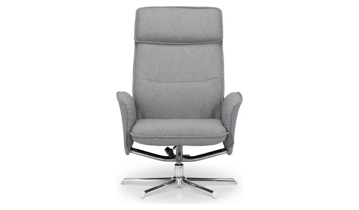 Julian Bowen Aria Fabric Recliner Chair with Footstool- Grey