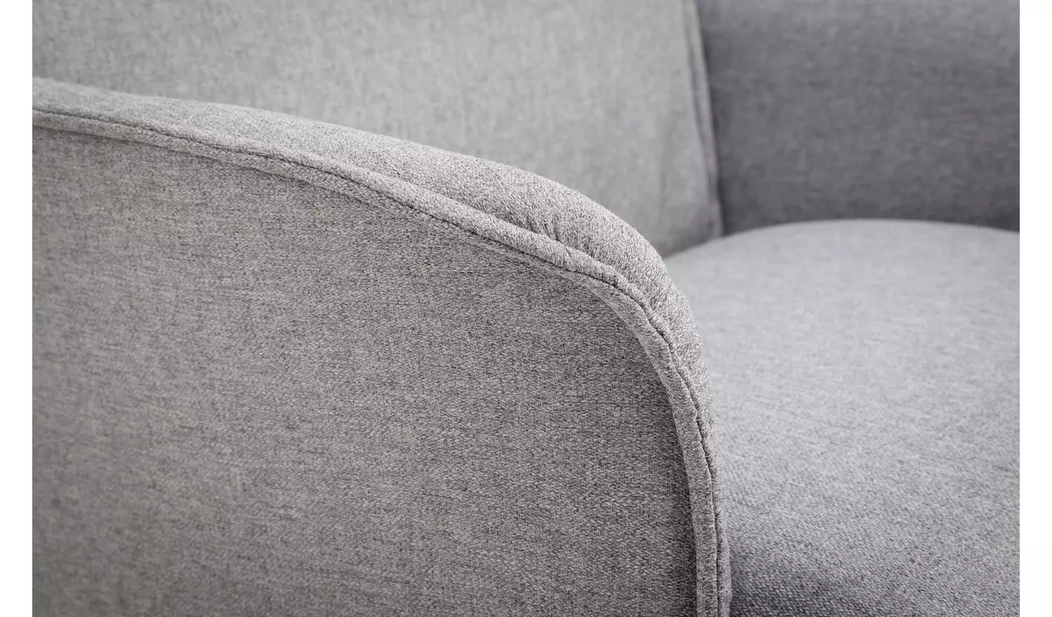 Julian Bowen Aria Fabric Recliner Chair with Footstool- Grey