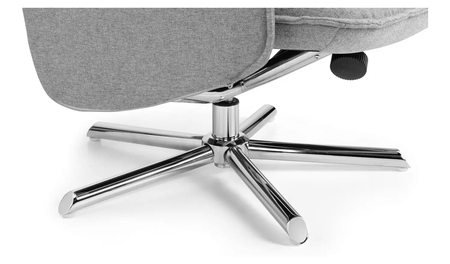 Julian Bowen Aria Fabric Recliner Chair with Footstool- Grey