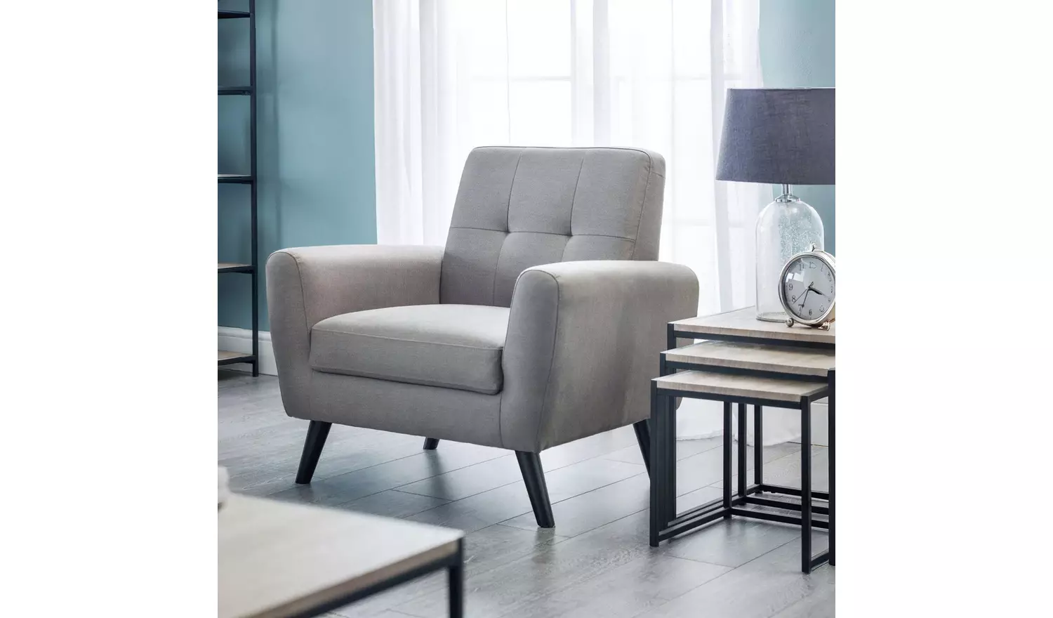 Julian Bowen Monza Fabric Armchair - Grey