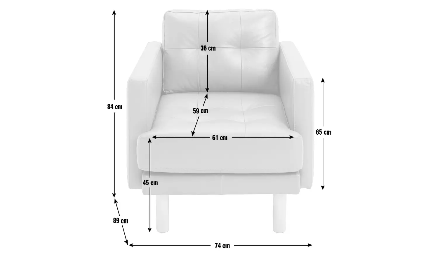 Habitat Newell Leather Armchair - Tan