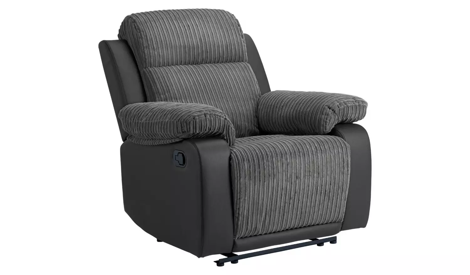 Argos Home Bradley Fabric Manual Recliner Chair - Charcoal