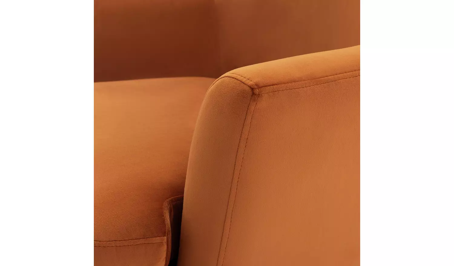 Habitat Celine Velvet Accent Chair - Orange