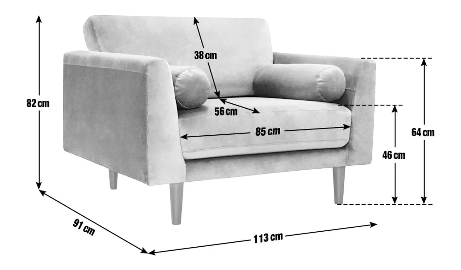 Habitat Jacob Fabric Cuddle Chair - Orange