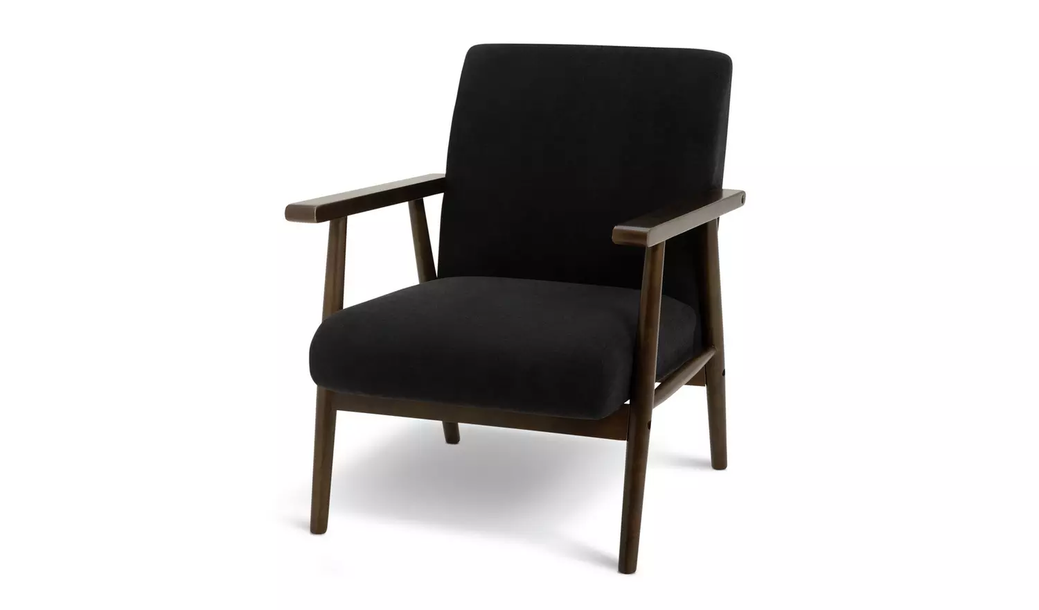 Argos Home Watson Self Assembly Wood Accent Chair -Dark Grey