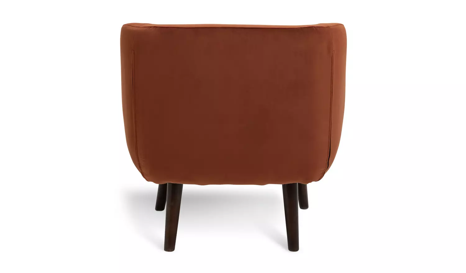 Habitat Nellie Velvet Chair - Rust Orange