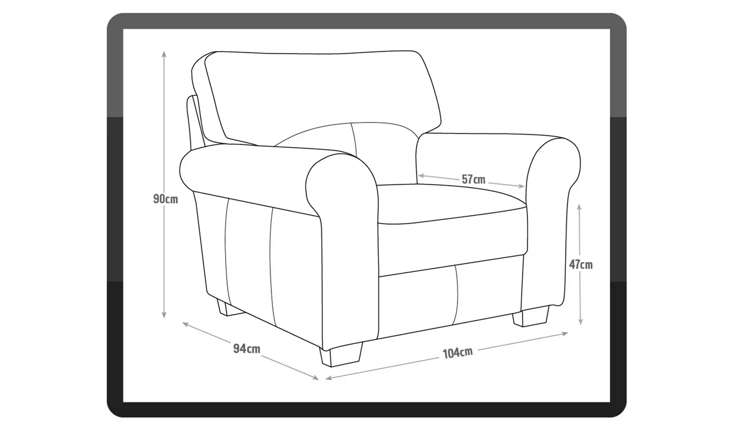 Argos Home Salisbury Leather Armchair - Black