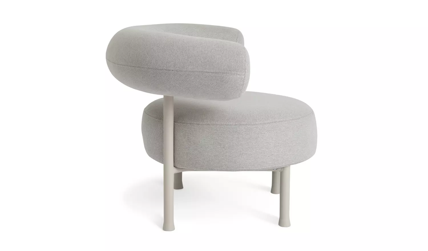 Habitat 60 Tuva Fabric Curved Chair - Grey