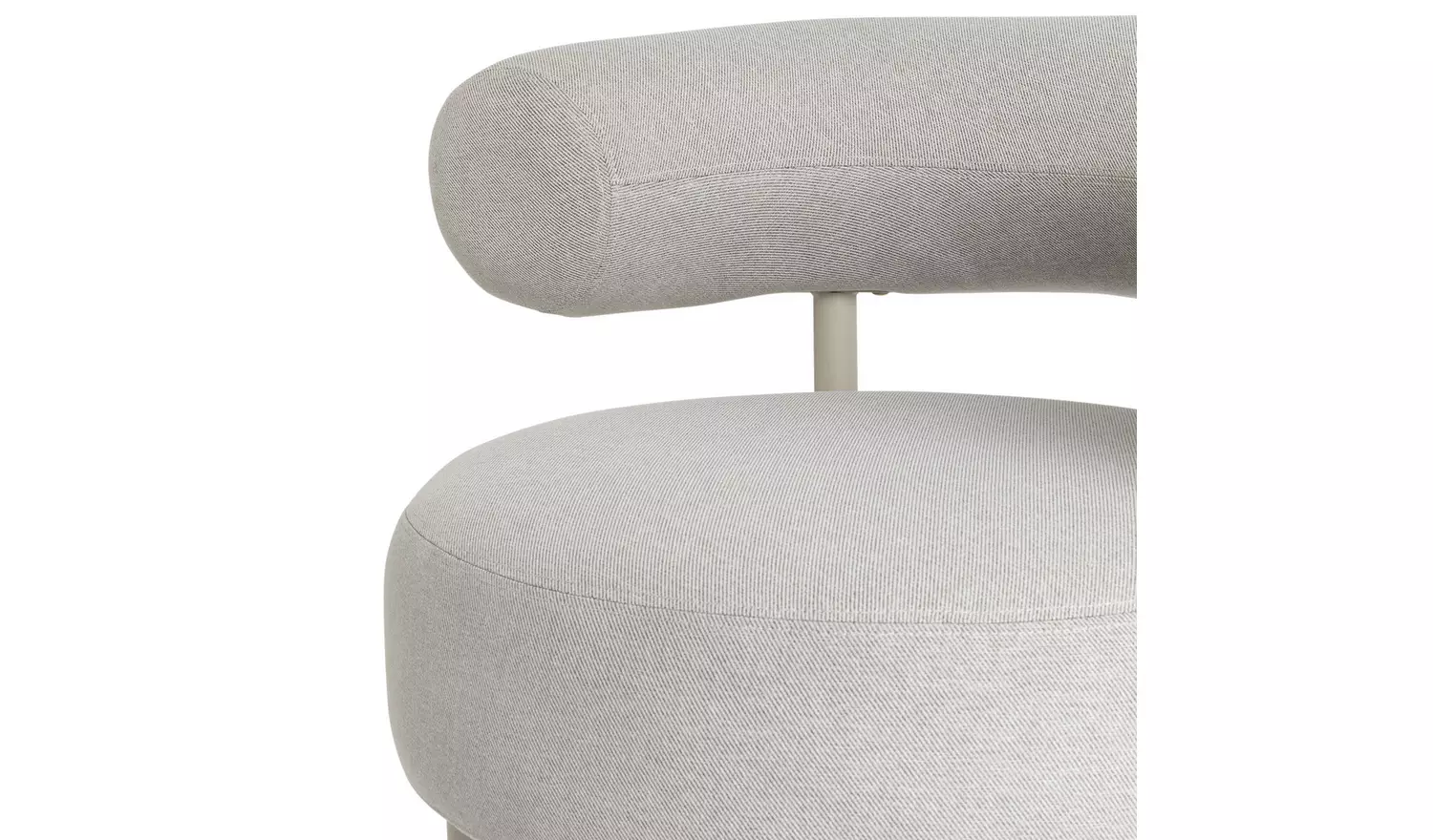 Habitat 60 Tuva Fabric Curved Chair - Grey