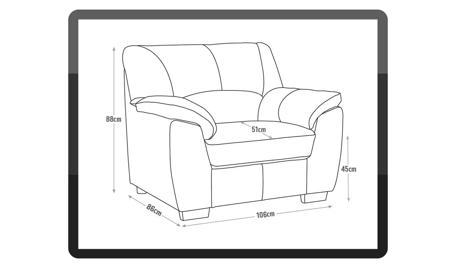 Argos Home Milano Leather Armchair - Chocolate