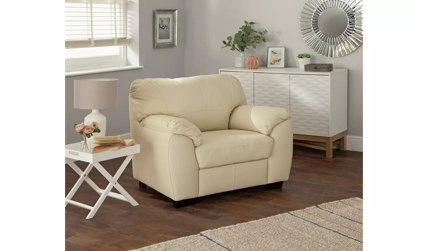 Argos Home Milano Leather Armchair - Chocolate