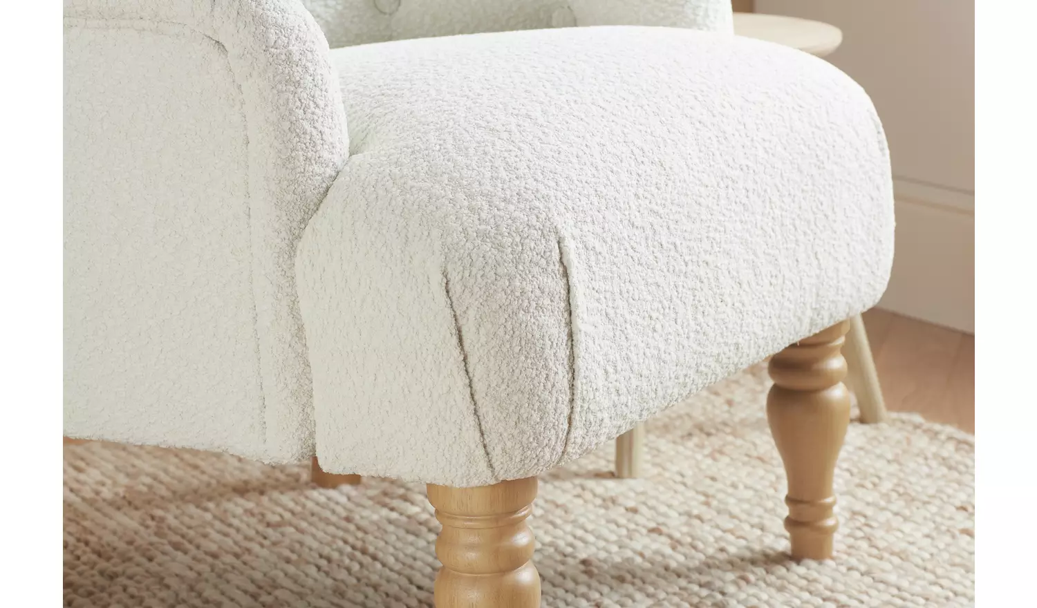 Birlea Padstow Boucle Armchair - White