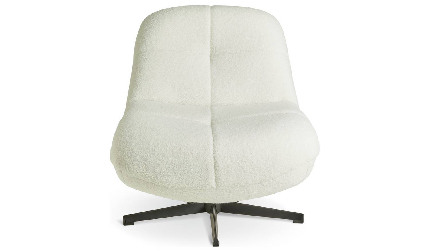Argos Home Teddy Boucle Swivel Chair - Cream
