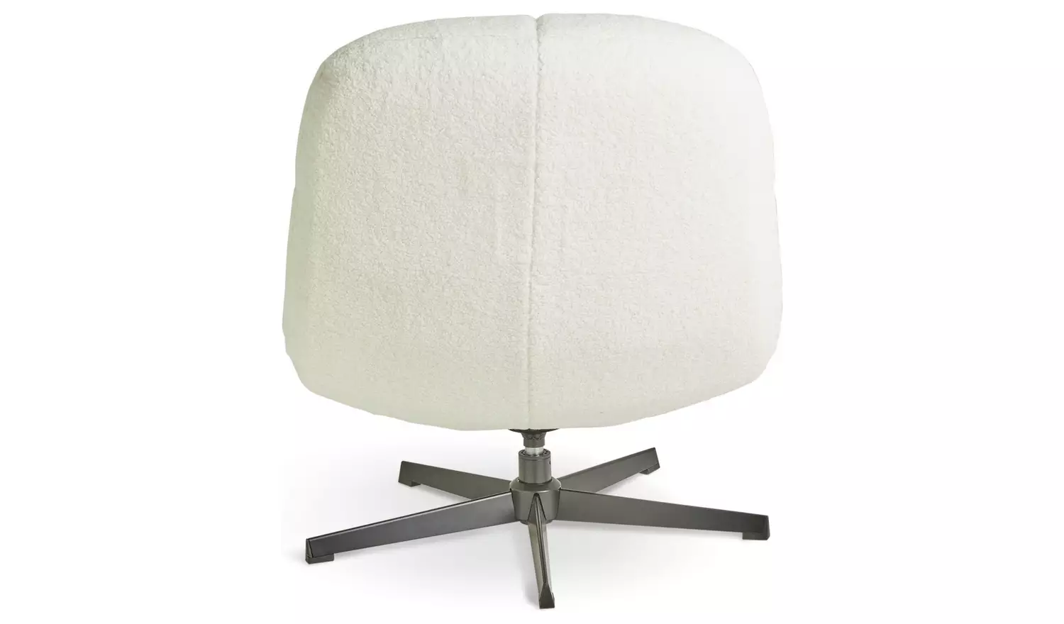 Argos Home Teddy Boucle Swivel Chair - Cream